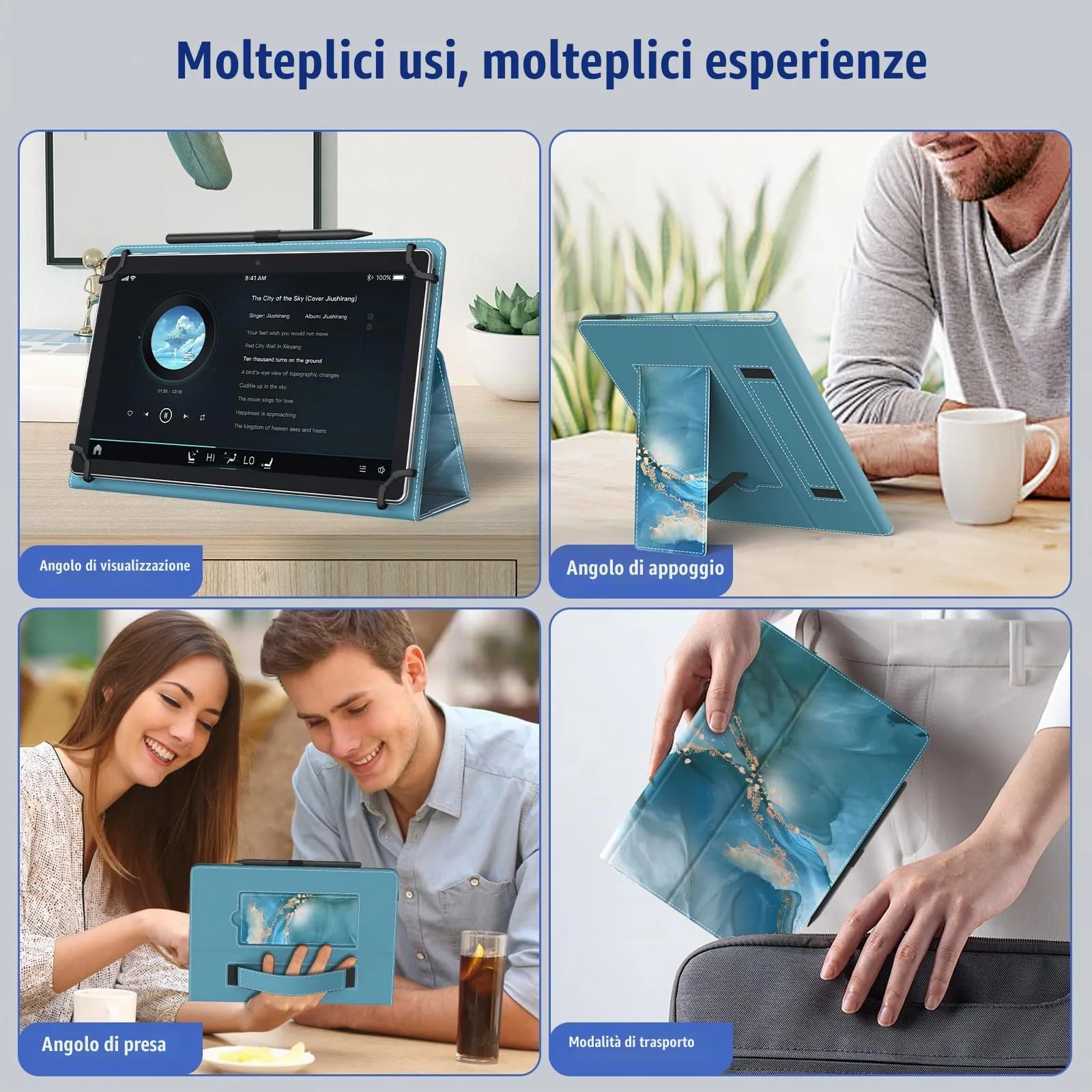 TiMOVO Custodia Universale per Tablet Android 10,1" con Anello per Penna - immagine 7