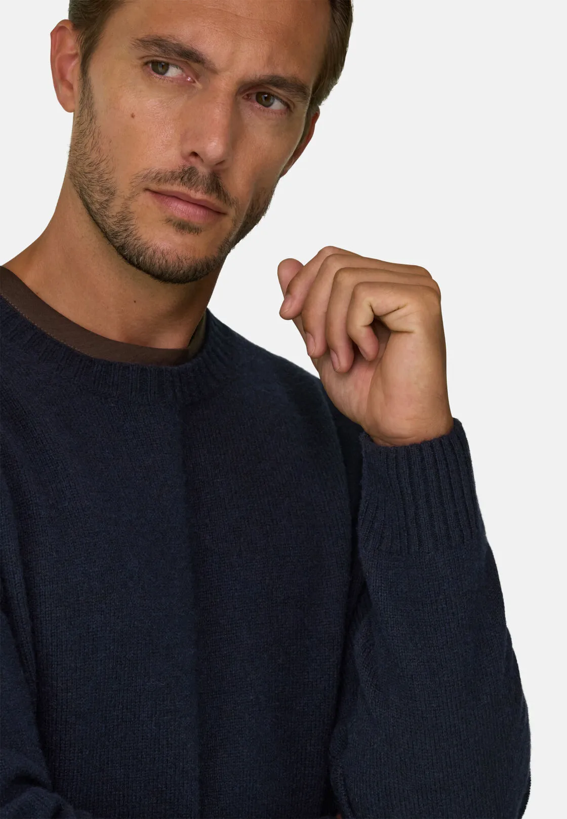 Boggi, Girocollo In Misto Lana, Uomo, Navy, Taglia: XXXL - immagine 3