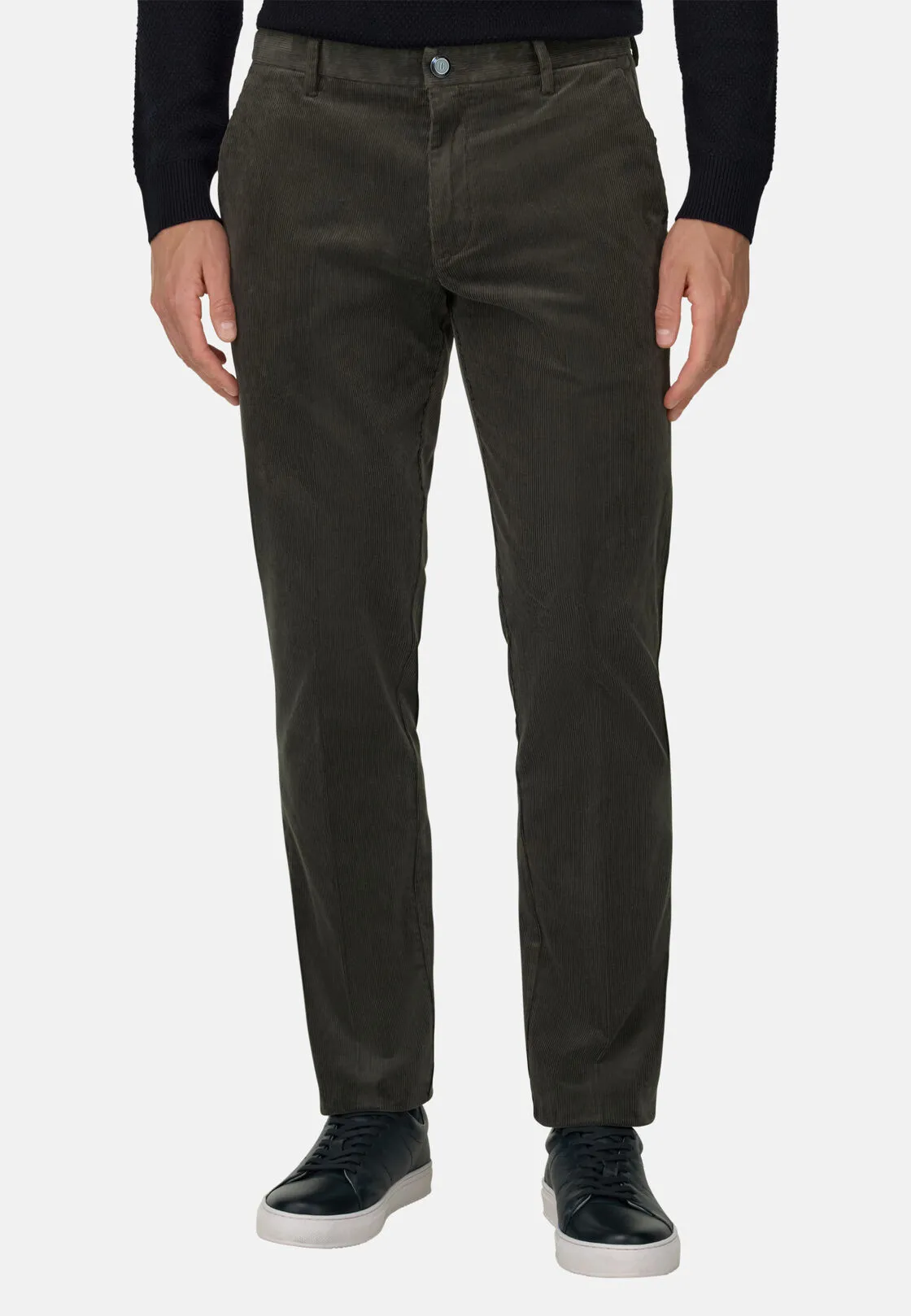Boggi, Pantaloni In Velluto Elasticizzato, Uomo, Militare, Taglia: 38 - immagine 1