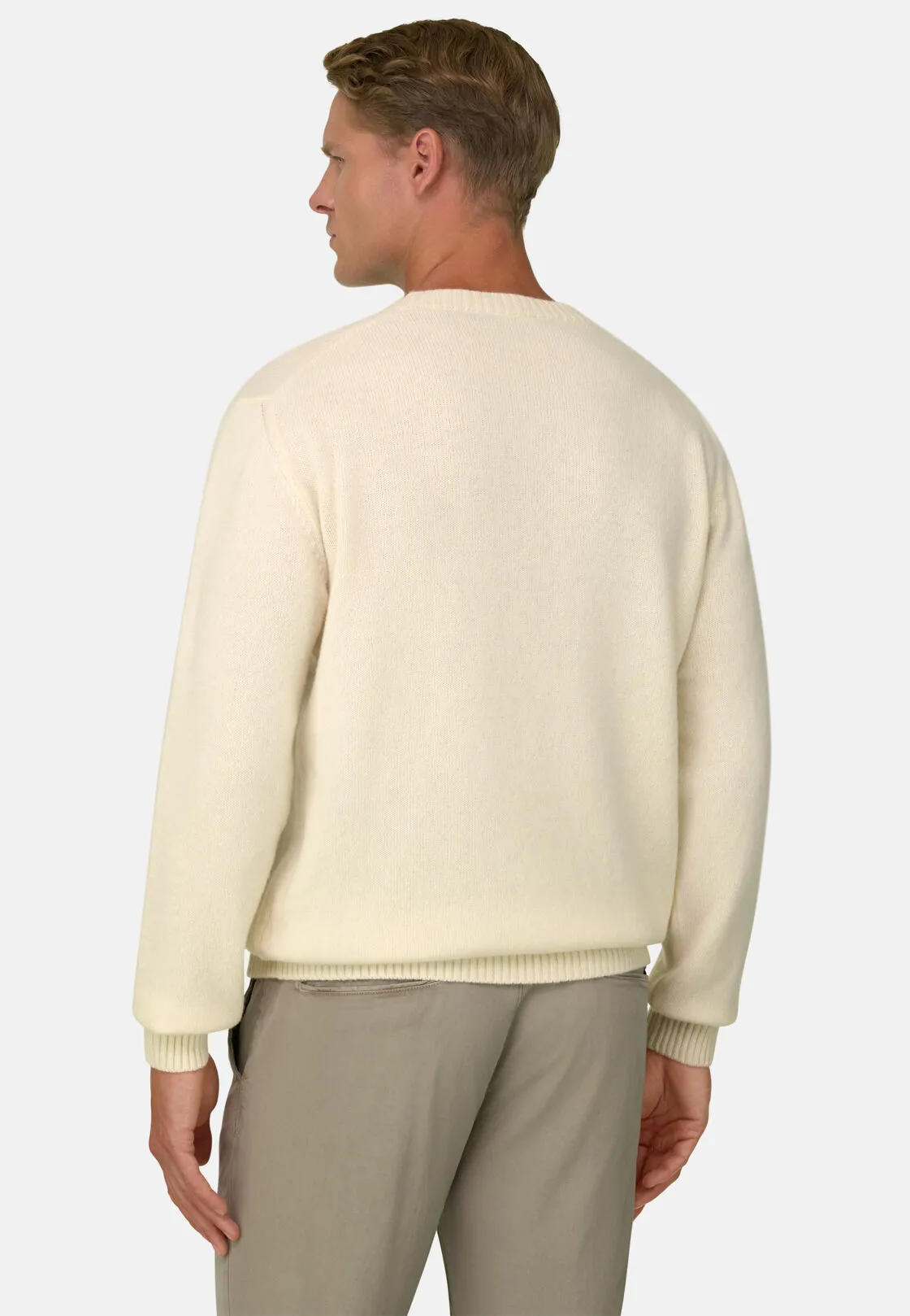Boggi, Girocollo In Misto Lana, Uomo, Offwhite, Taglia: XXL - immagine 4