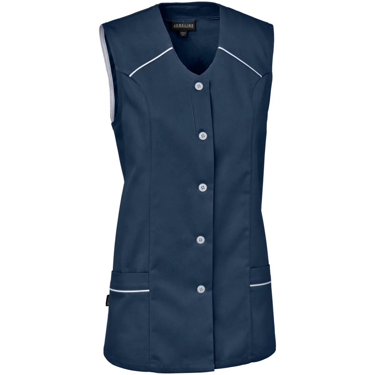 PULSIVA Casacca da cameriera ai piani Erika; Taglia 52; blu navy/bianco - immagine 1