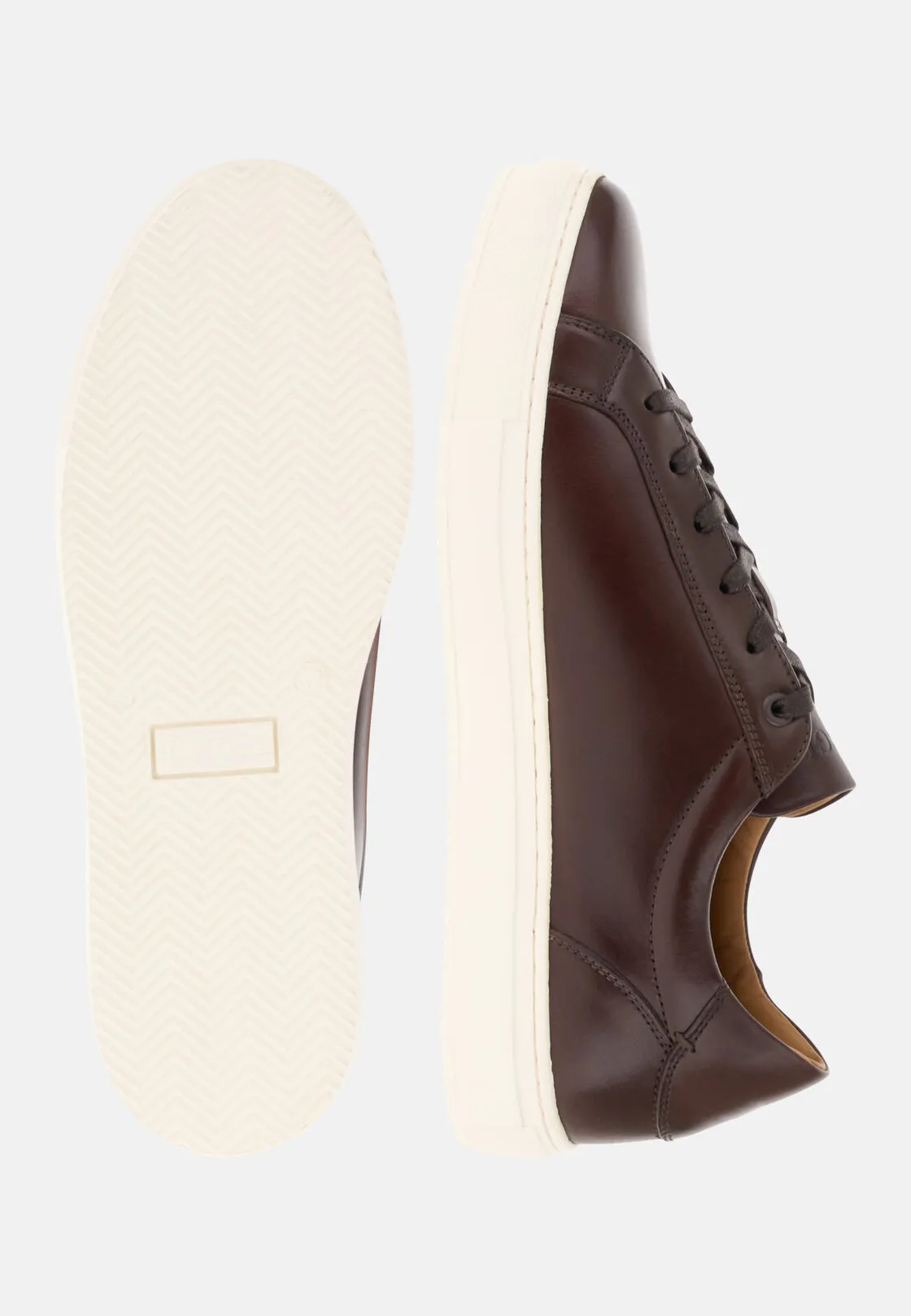 Boggi, Sneakers Marroni In Pelle, Uomo, Marrone, Taglia: 11-45 - immagine 4