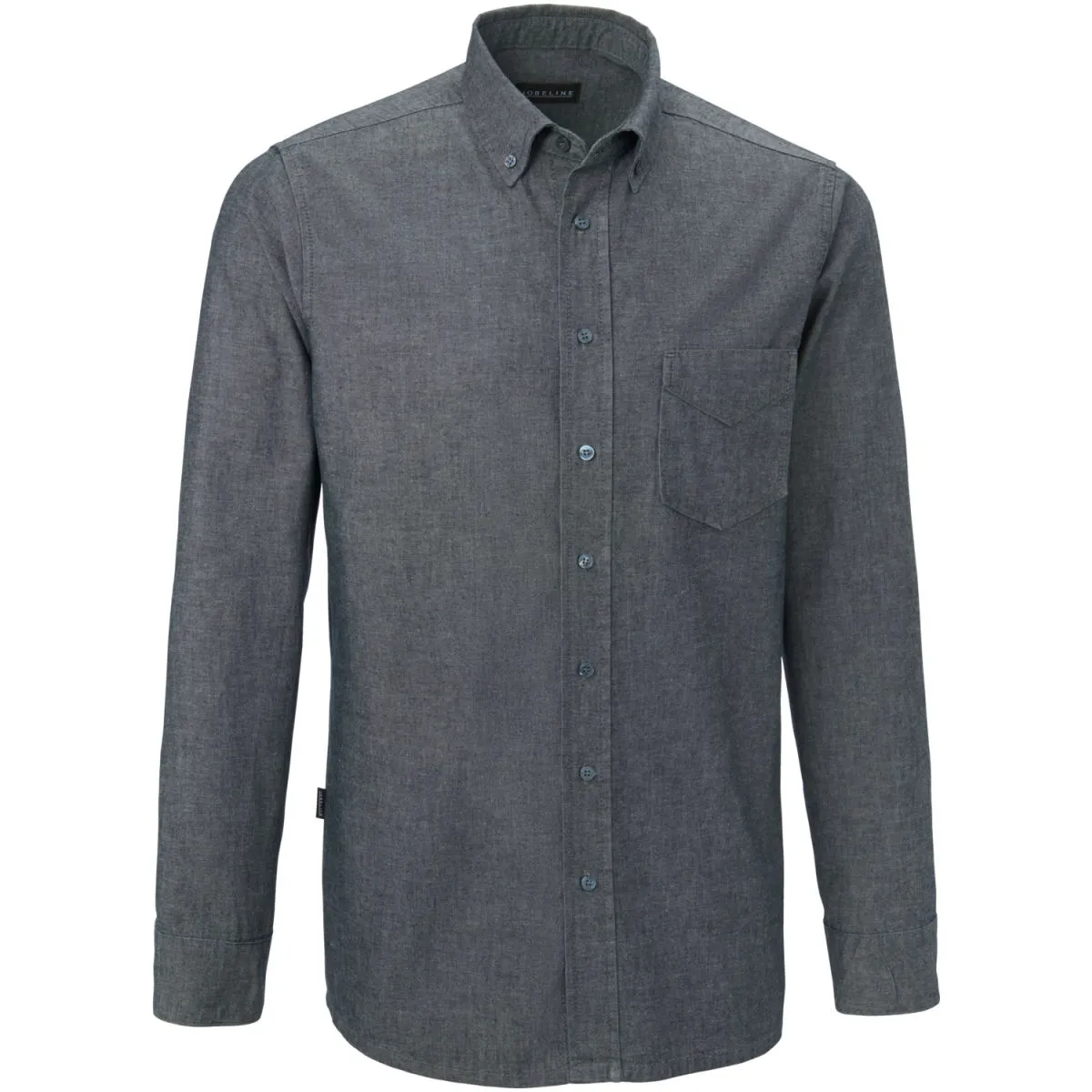 JOBELINE Camicia da uomo maniche lunghe Chambray Maniche lunghe; Taglia 41/42; grigio - immagine 1
