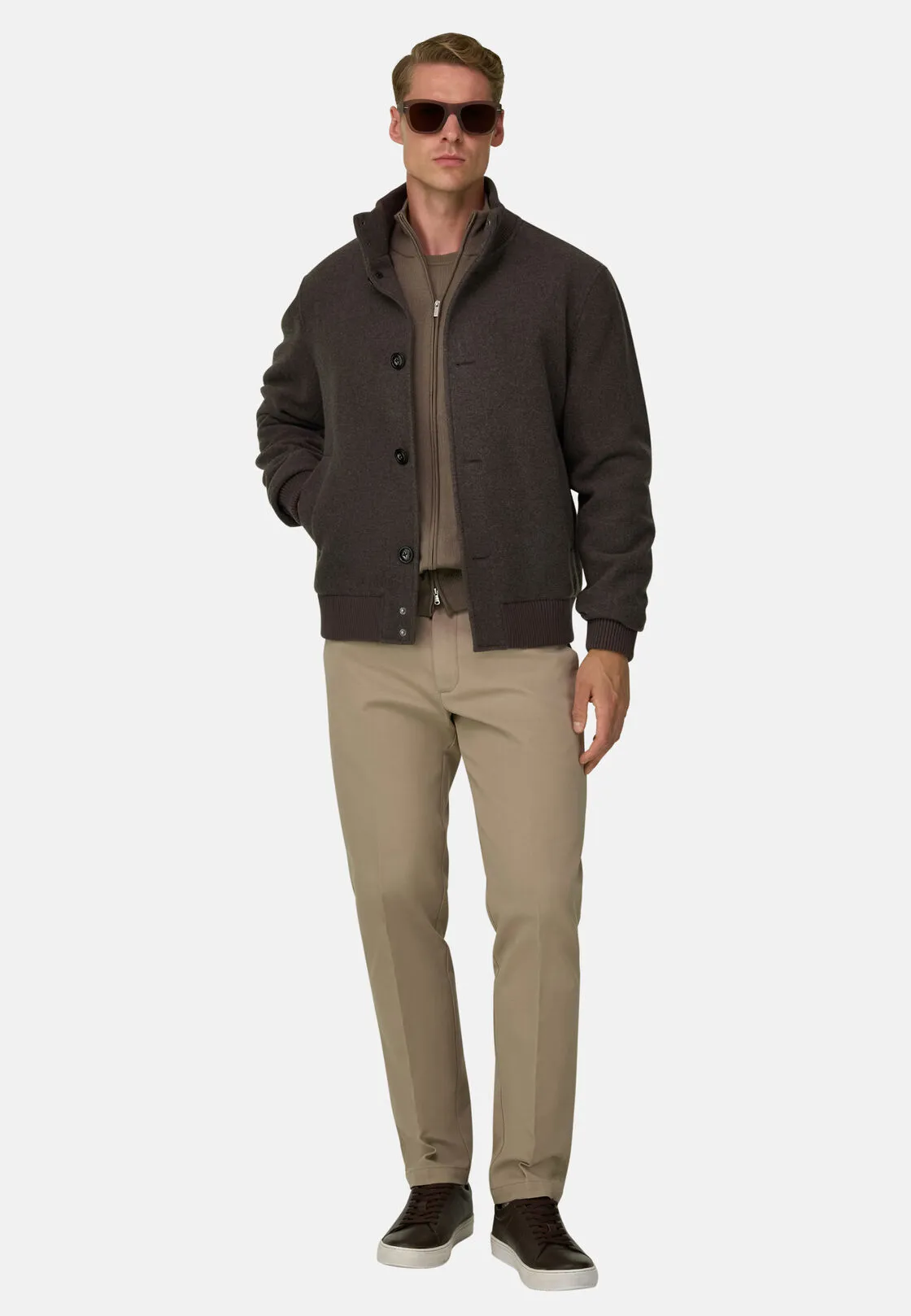 Boggi, Giubbotto In Misto Lana, Uomo, Taupe, Taglia: XL - immagine 2
