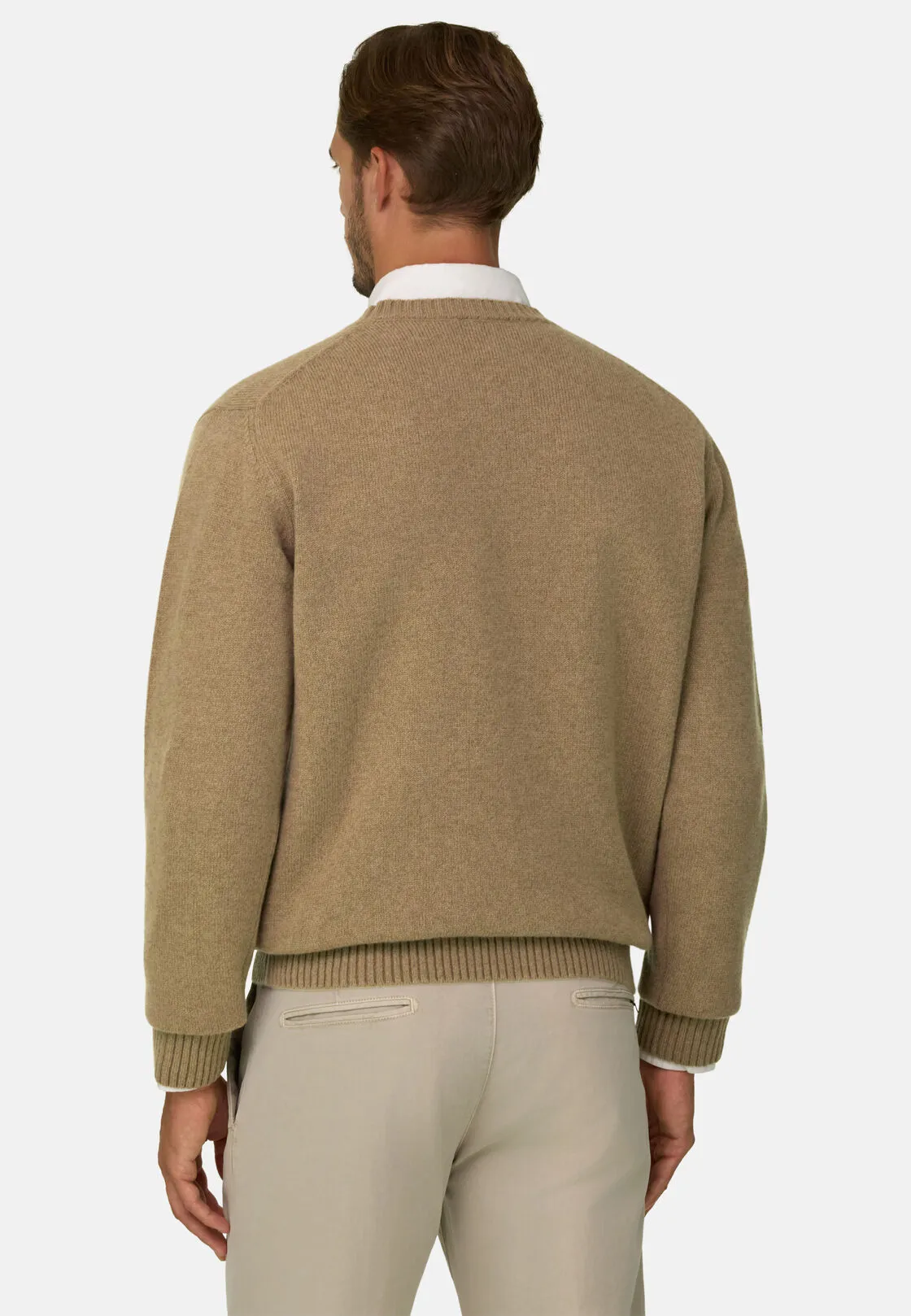 Boggi, Girocollo In Misto Lana, Uomo, Beige, Taglia: L - immagine 4