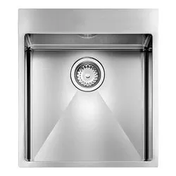 Lavello 1 vasca (45x50cm) FILORAGGIATO MIX Inox Satinato 012043X1012018 - immagine 1