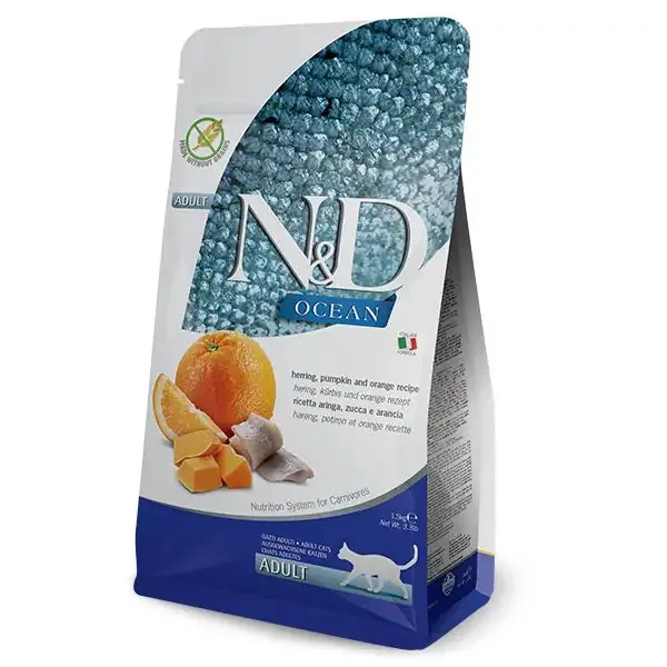Farmina N&D Ocean Feline Aringa Zucca e Arancia 1,5 kg - Croccantini per cani - immagine 1