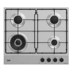 Piano cottura gas 4 zone PRACTICLEAN Hiaw64224Sxe Inox (60cm) - immagine 1