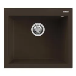 Lavello 1 vasca (57x50cm) QUADRA 105 Espresso Opaco LGQ10578 - immagine 1