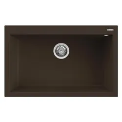 Lavello 1 vasca (79x50cm) QUADRA 130 Espresso Opaco LGQ13078 - immagine 1