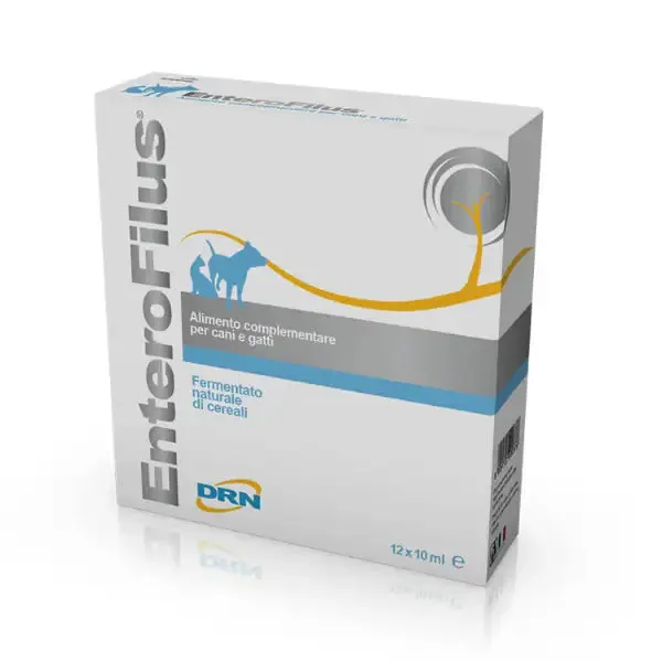 DRN Enterofilus Supporto del naturale equilibrio della flora intestinale Fiale per cani e gatti 10 ml 12 Fiale - Integratori per cani - immagine 1