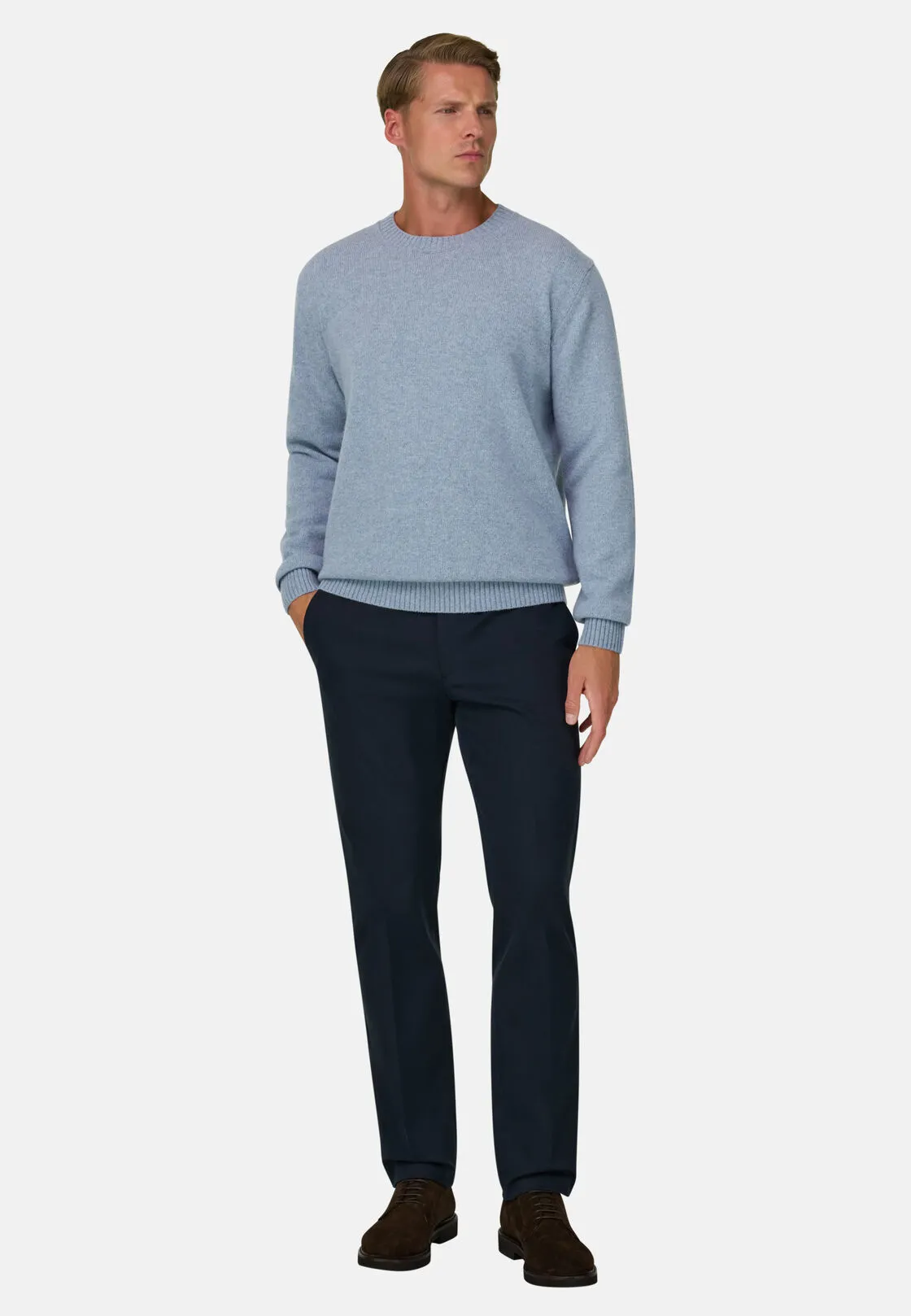 Boggi, Girocollo In Misto Lana, Uomo, Azzurro, Taglia: XXL - immagine 2
