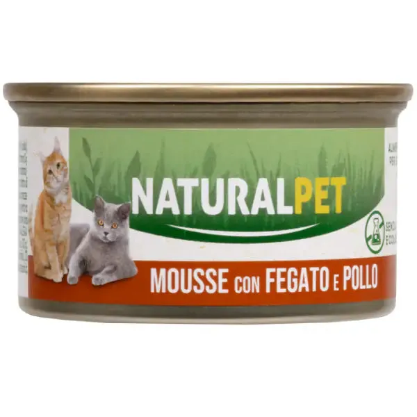 NaturalPet Cat Adult Mousse 85 gr Fegato e pollo - immagine 1