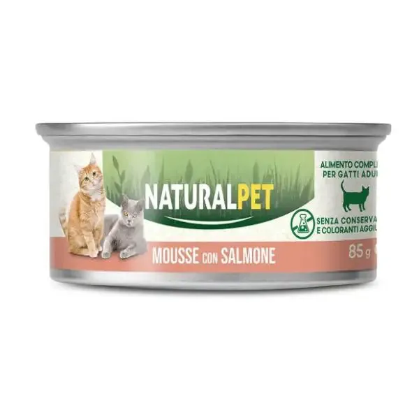 NaturalPet Cat Adult Mousse 85 gr Salmone - immagine 1