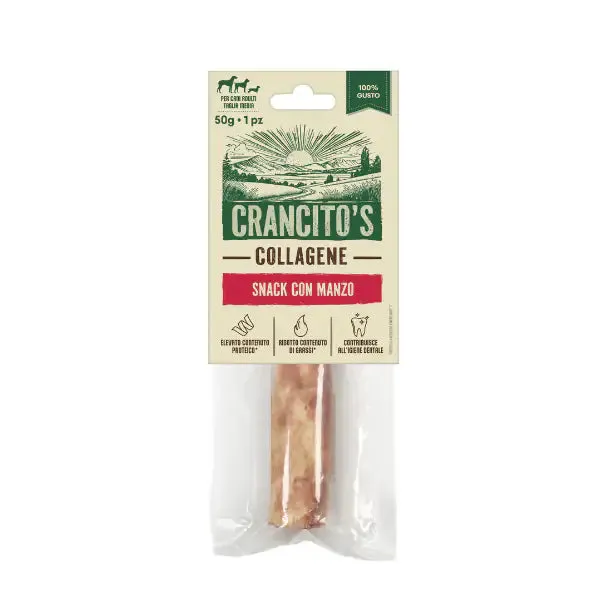 Crancito's Stick Collagene snack naturale per cani Manzo - 50 gr - immagine 1