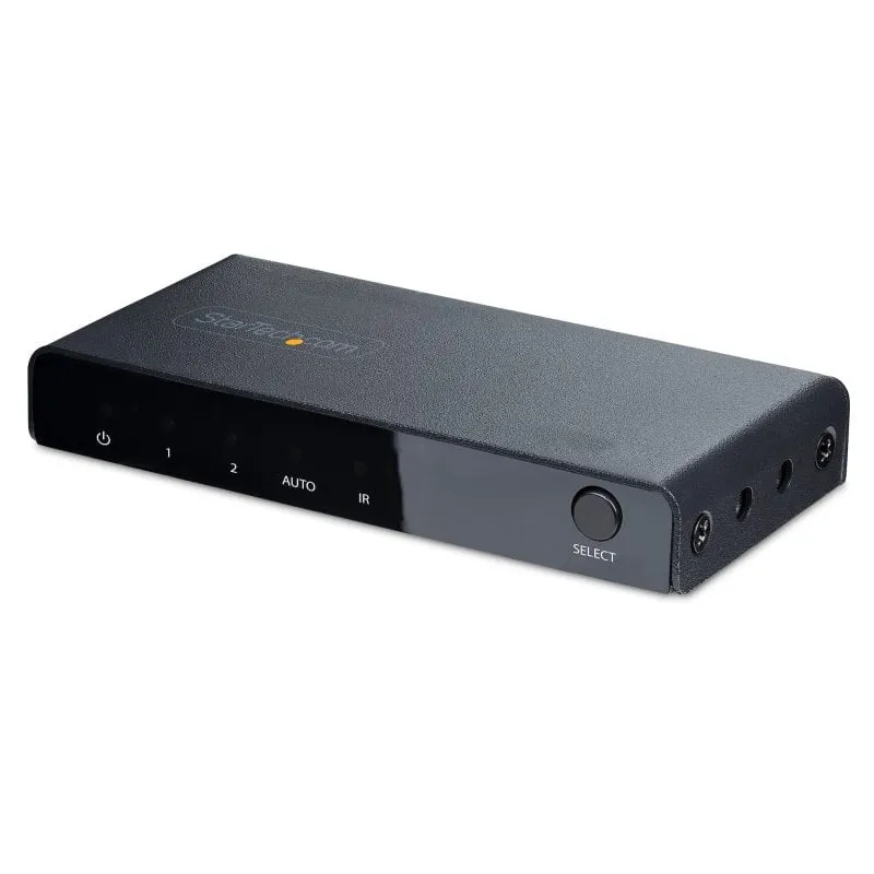 StarTech.com Switch HDMI 8K a 2 porte - Switcher HDMI 2.1 4K 120Hz HDR10+, 8K 60Hz UHD, Commutatore HDMI 2 In 1 Out - Commutazione automatica/manuale delle sorgenti - Switch con alimentatore e telecomando inclusi - immagine 1