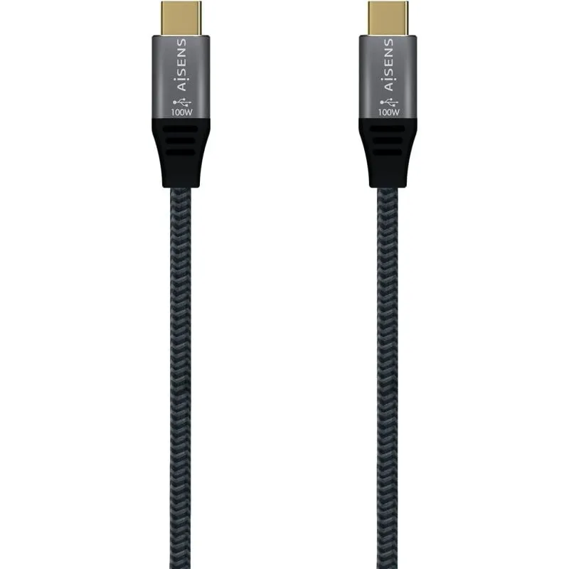 Cavo Aisens USB 3.1 tipo C maschio/maschio 0,6 m grigio - immagine 1