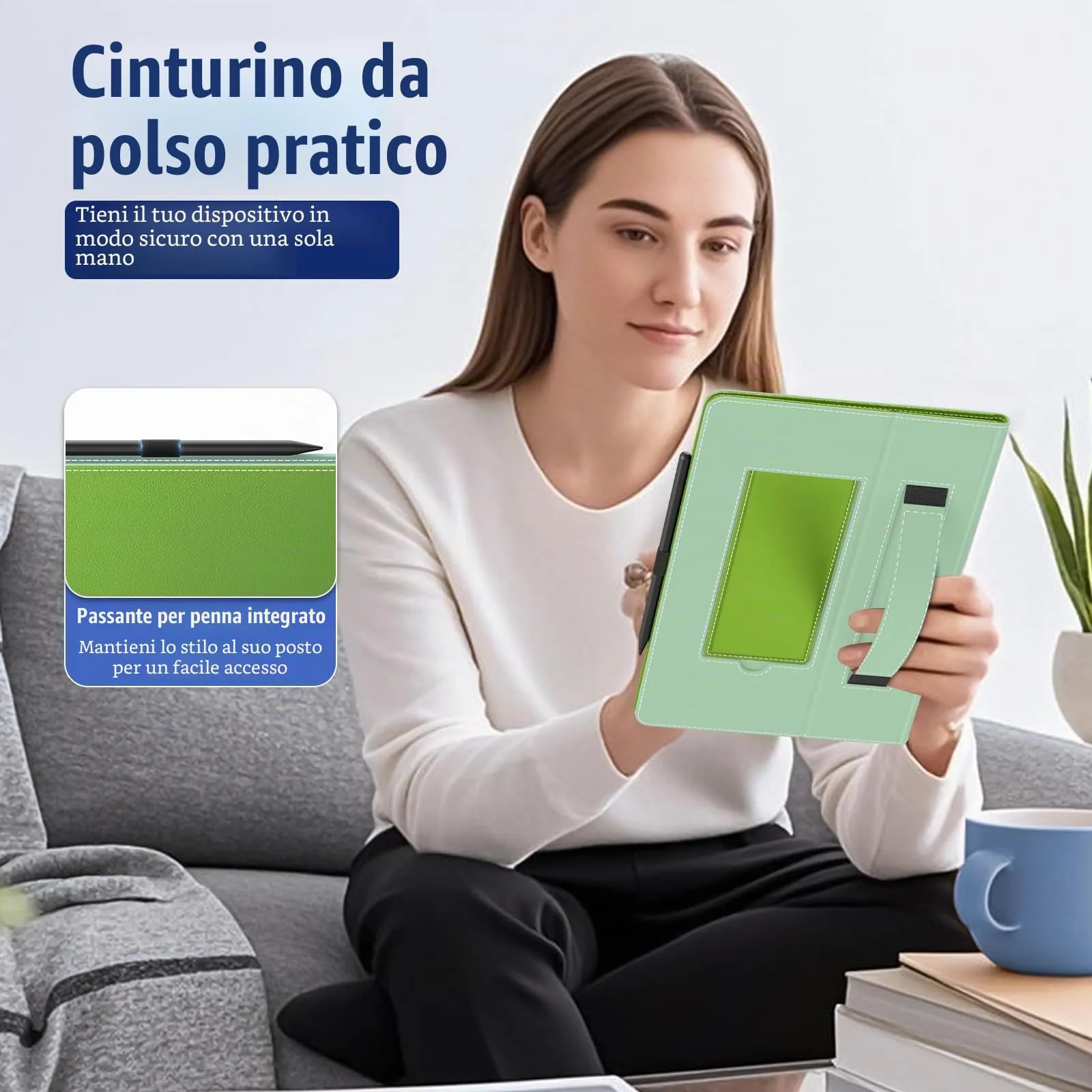 TiMOVO Custodia Universale per Tablet Android 10,1" con Anello per Penna - immagine 3