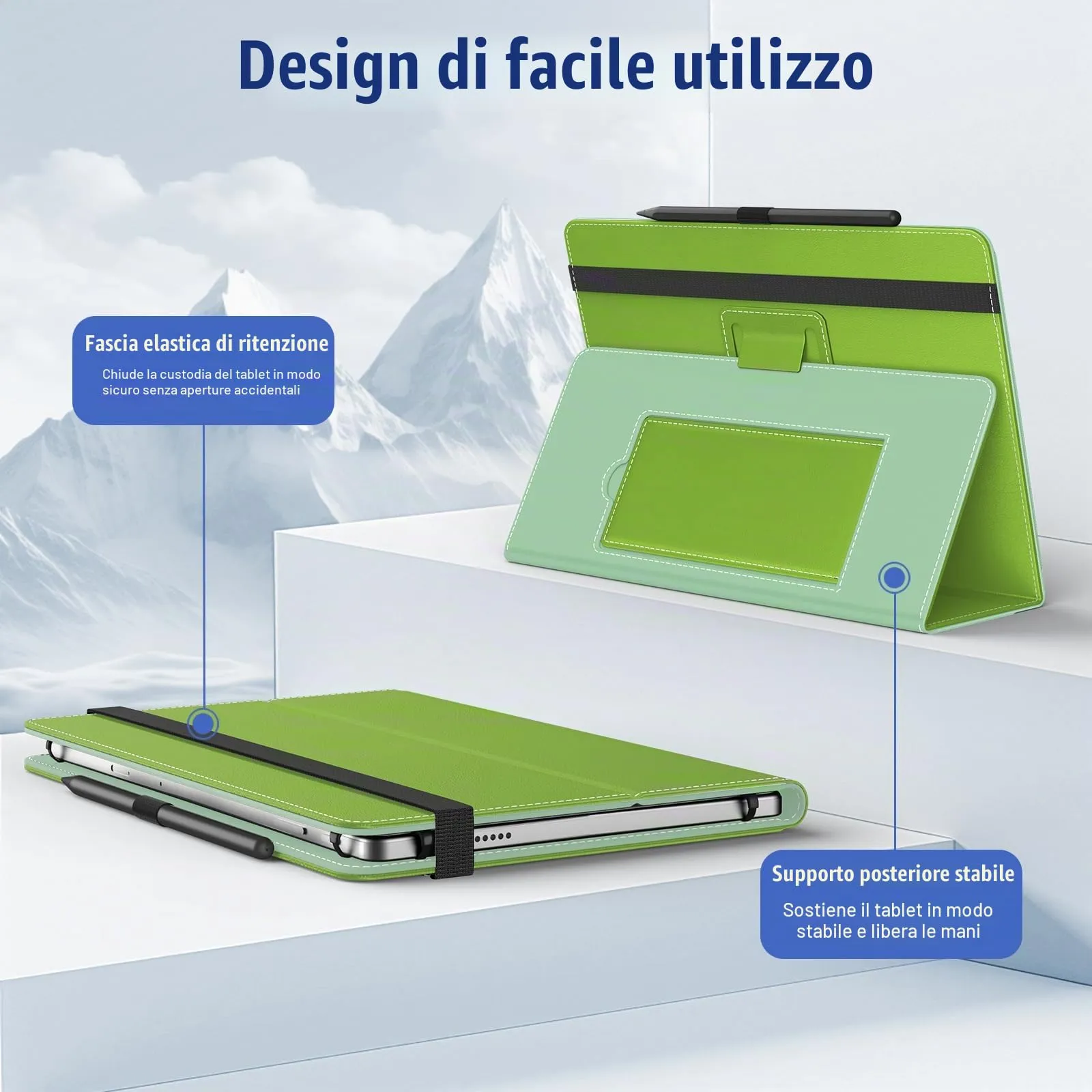 TiMOVO Custodia Universale per Tablet Android 10,1" con Anello per Penna - immagine 4