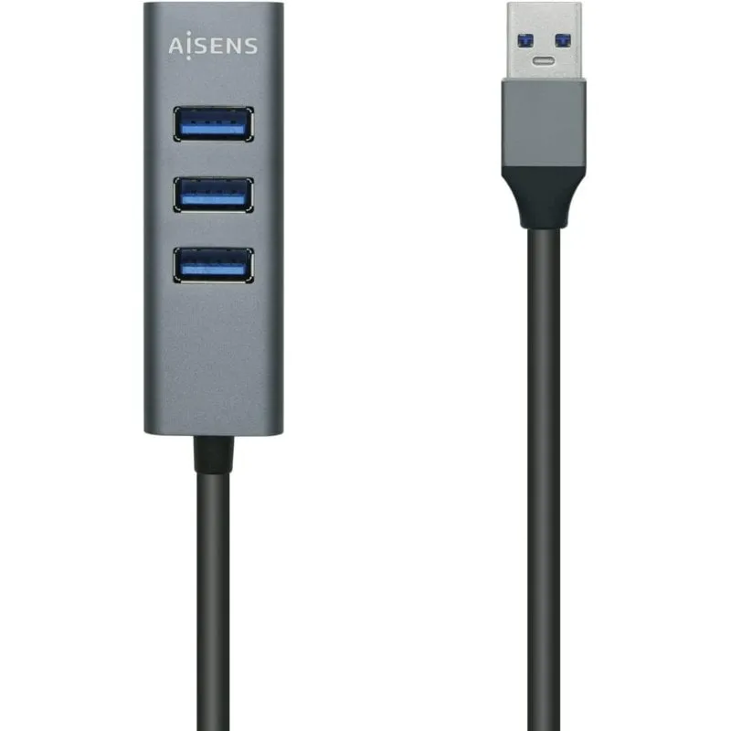 Adattatore hub USB 3.0 Aisens 4x Nero - immagine 1