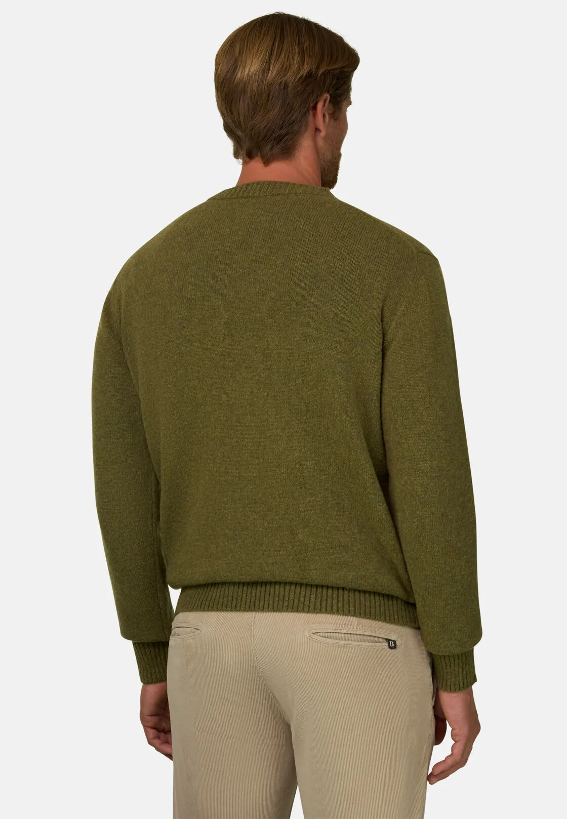 Boggi, Girocollo In Misto Lana, Uomo, Verde, Taglia: XXXL - immagine 4