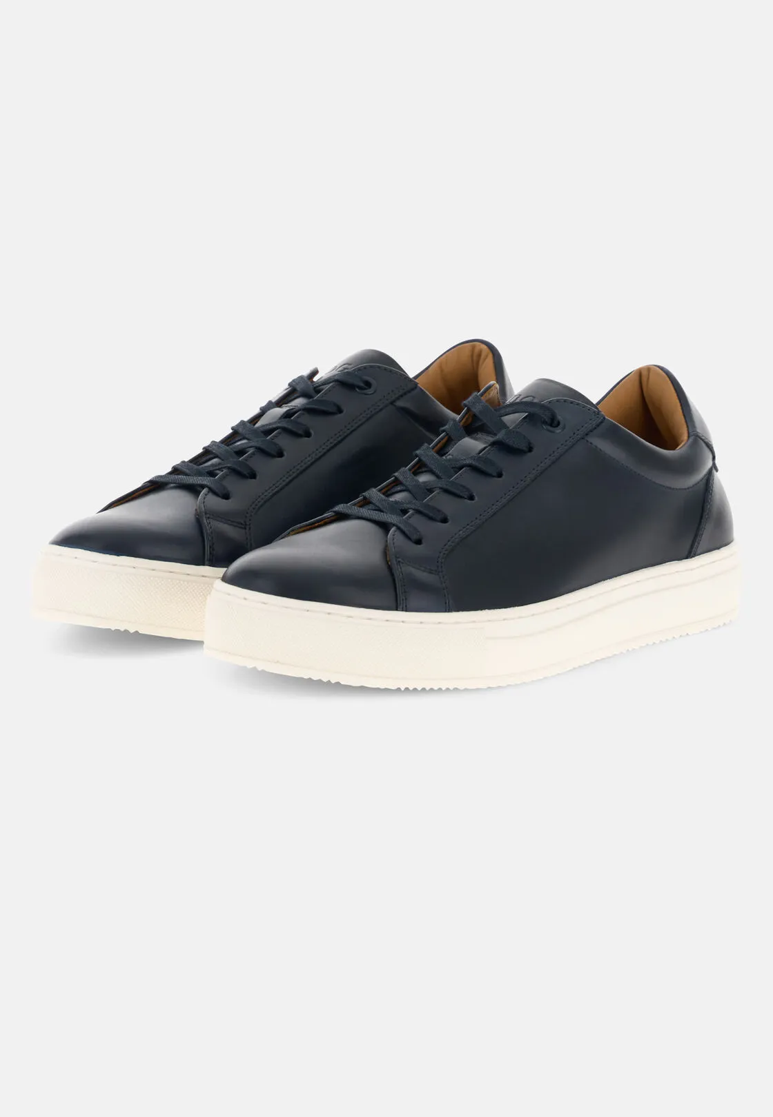 Boggi, Sneakers Navy In Pelle, Uomo, Navy, Taglia: 6-40 - immagine 3