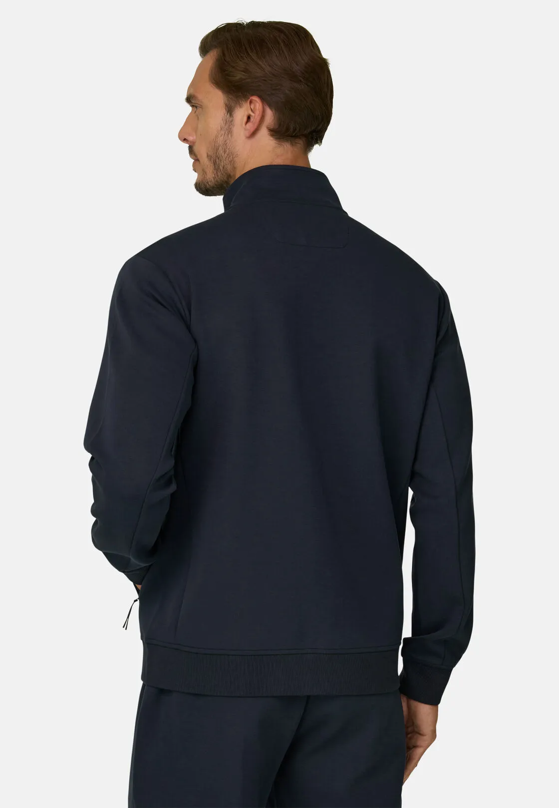 Boggi, Felpa Con Collo A Lupetto In Scuba, Uomo, Navy, Taglia: M - immagine 4