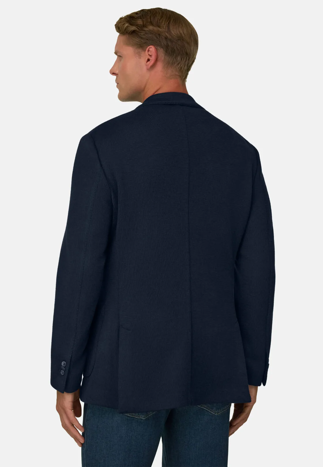 Boggi, Giacca Micro Fantasia Misto Lana, Uomo, Navy, Taglia: 44 - immagine 4