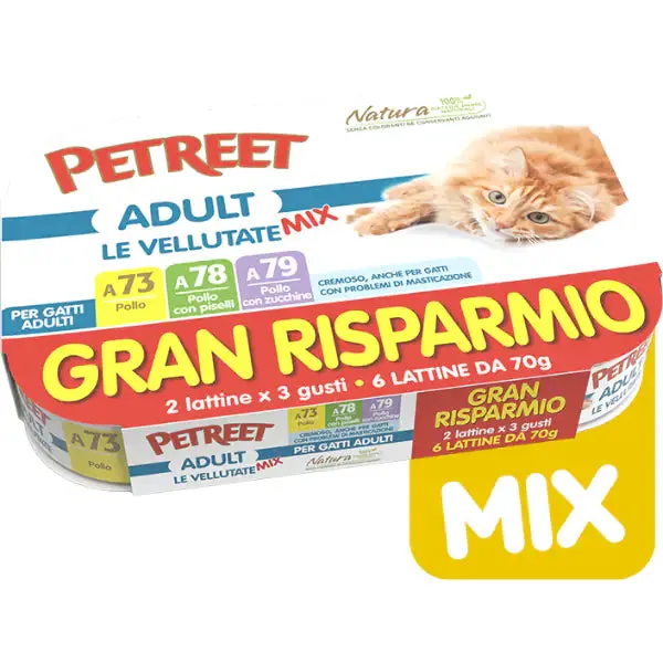 Petreet Vellutate Cat Maxi Scorta 6x70 gr Multigusto - Classic - immagine 1