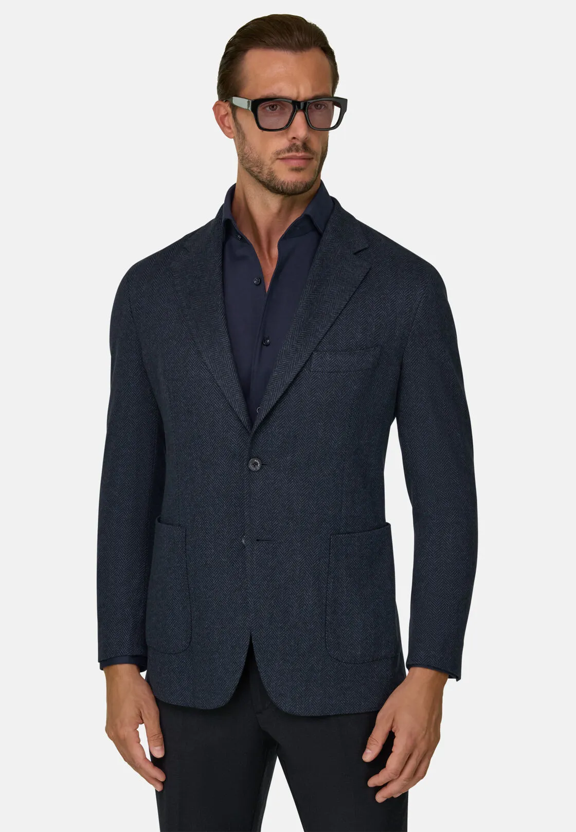 Boggi, Giacca Resca Misto Cotone, Uomo, Navy, Taglia: 46 - immagine 1