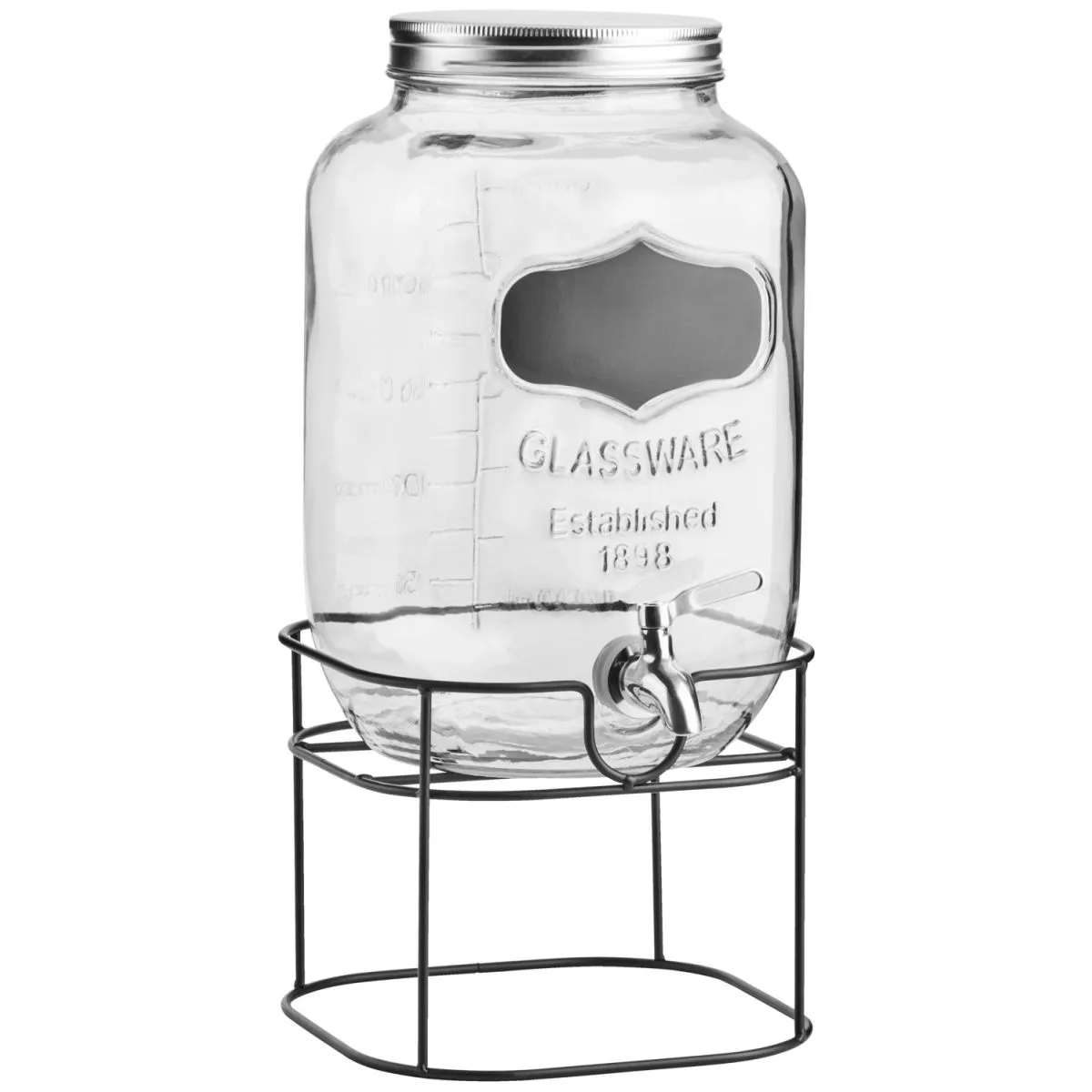VEGA Dispenser succhi Modesto con supporto; 7 l, 21x44x21 cm (LxHxP); nero/trasparente - immagine 1
