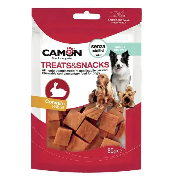 Camon Treats e Snacks per cani Dadini di coniglio - 80 gr - immagine 1