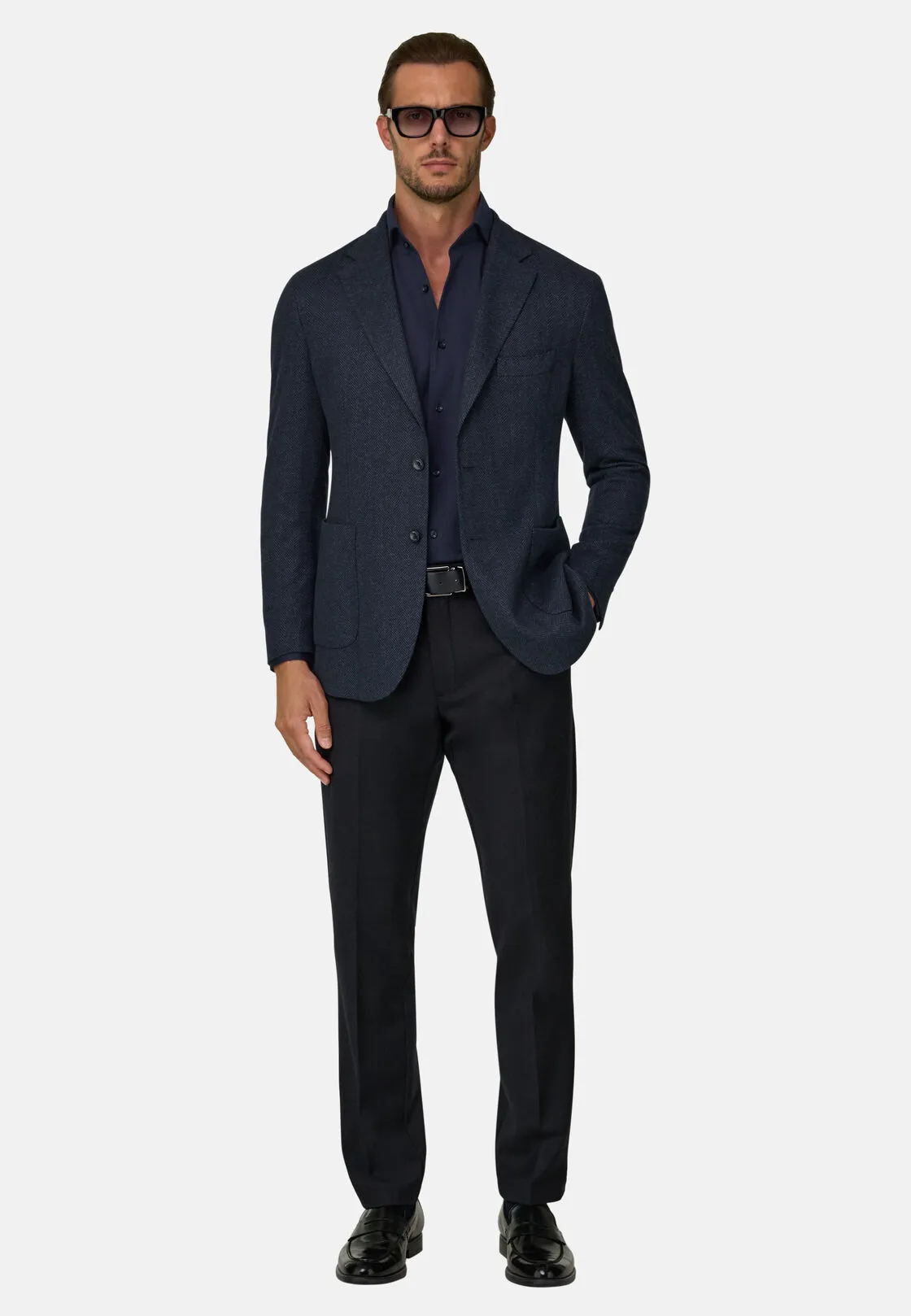 Boggi, Giacca Resca Misto Cotone, Uomo, Navy, Taglia: 52 - immagine 2