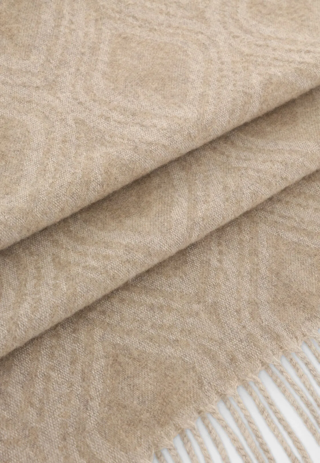 Boggi, Sciarpa Con Motivo Geometrico In Misto Cashmere, Uomo, Sabbia - immagine 3