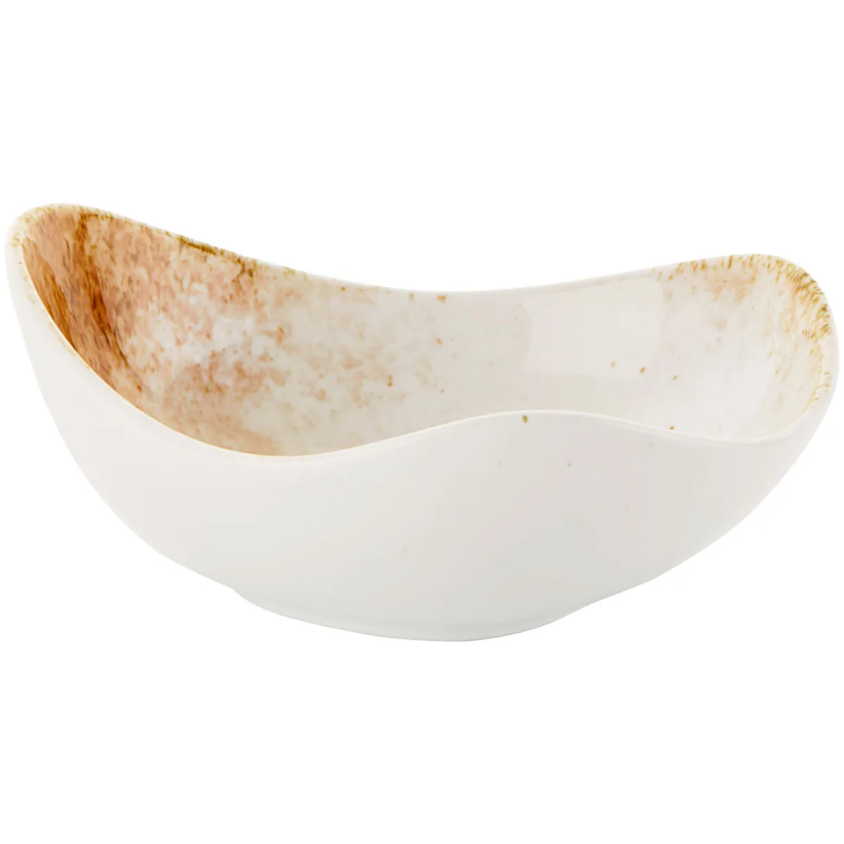 3x VEGA Ciotola Purior; 1800 ml, 26x24.5x11.7 cm (LxLxH); bianco/marrone; ovale; 3 pz. / Pacco - immagine 1
