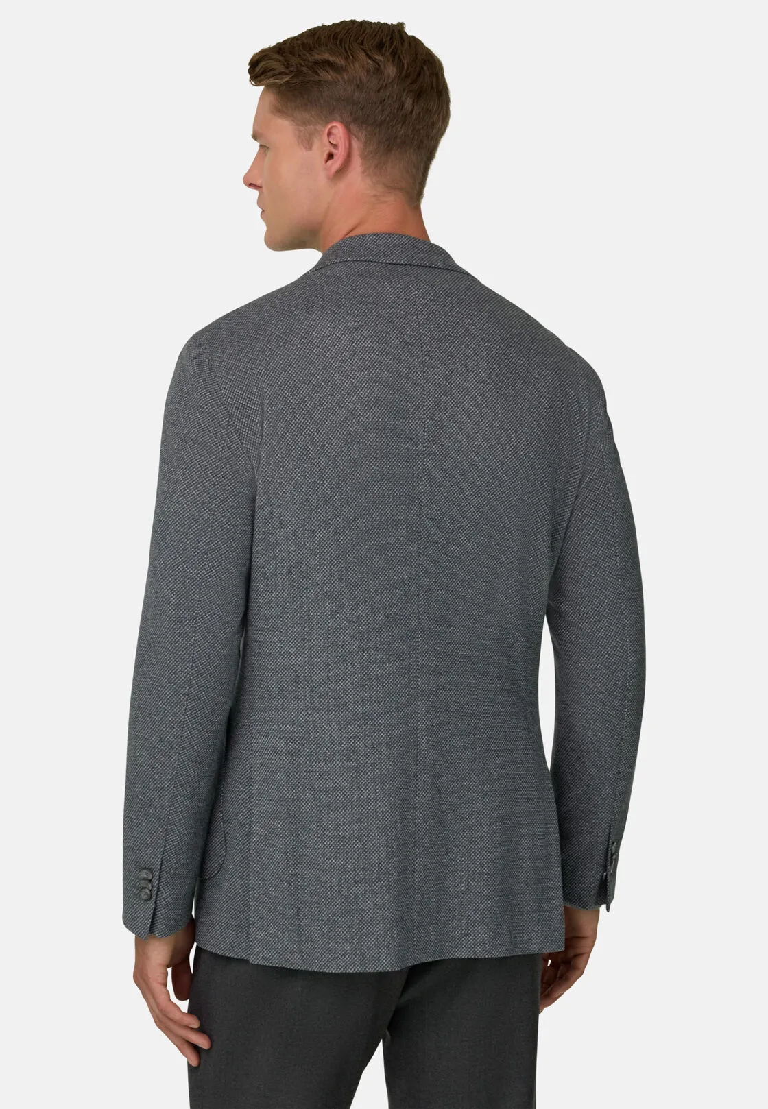 Boggi, Giacca Micro Fantasia Misto Cotone, Uomo, Grigio, Taglia: 44 - immagine 4