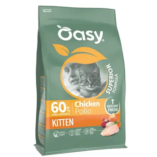 Oasy Superior Formula Kitten Pollo 1,5 kg - Croccantini per gatti - immagine 1