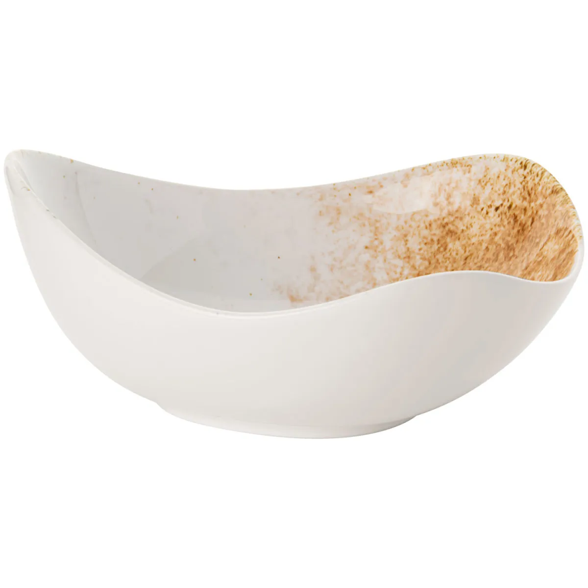 4x VEGA Ciotola Purior; 800 ml, 21x19x9.2 cm (LxLxH); bianco/marrone; ovale; 4 pz. / Pacco - immagine 1