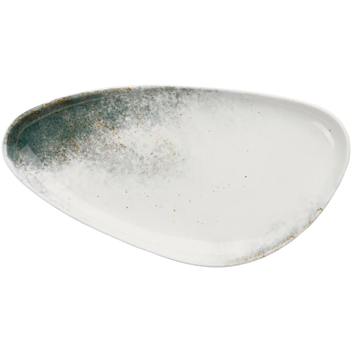 6x VEGA Piatto Purior; 30.5x16x2.6 cm (LxLxH); bianco/petrolio; 6 pz. / Pacco - immagine 1