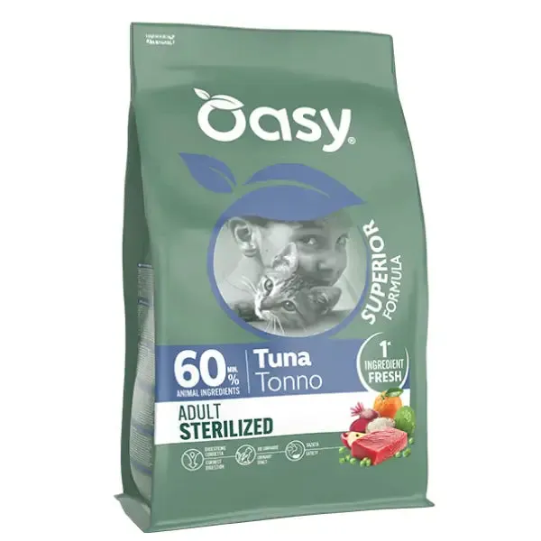 Oasy Superior Formula Cat Adult Sterilized Tonno 1,5 kg - Croccantini per gatti - immagine 1