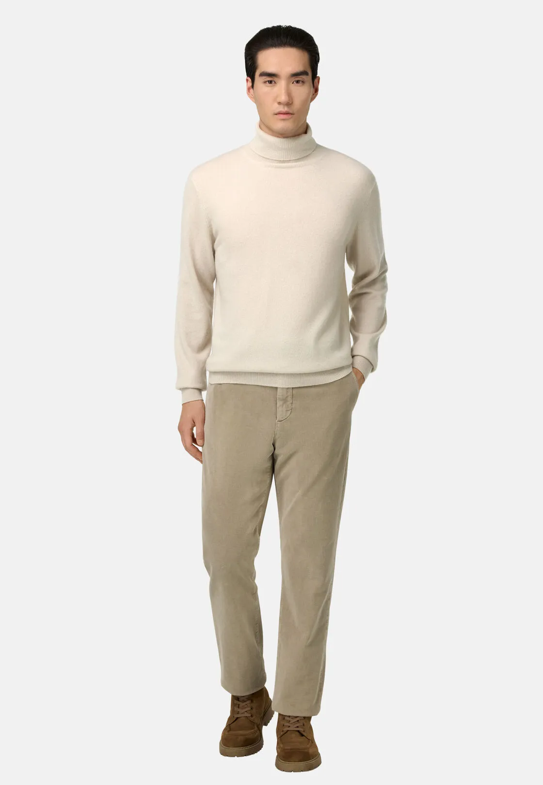 Boggi, Maglia Dolcevita In Cashmere, Uomo, Ghiaccio, Taglia: M - immagine 2