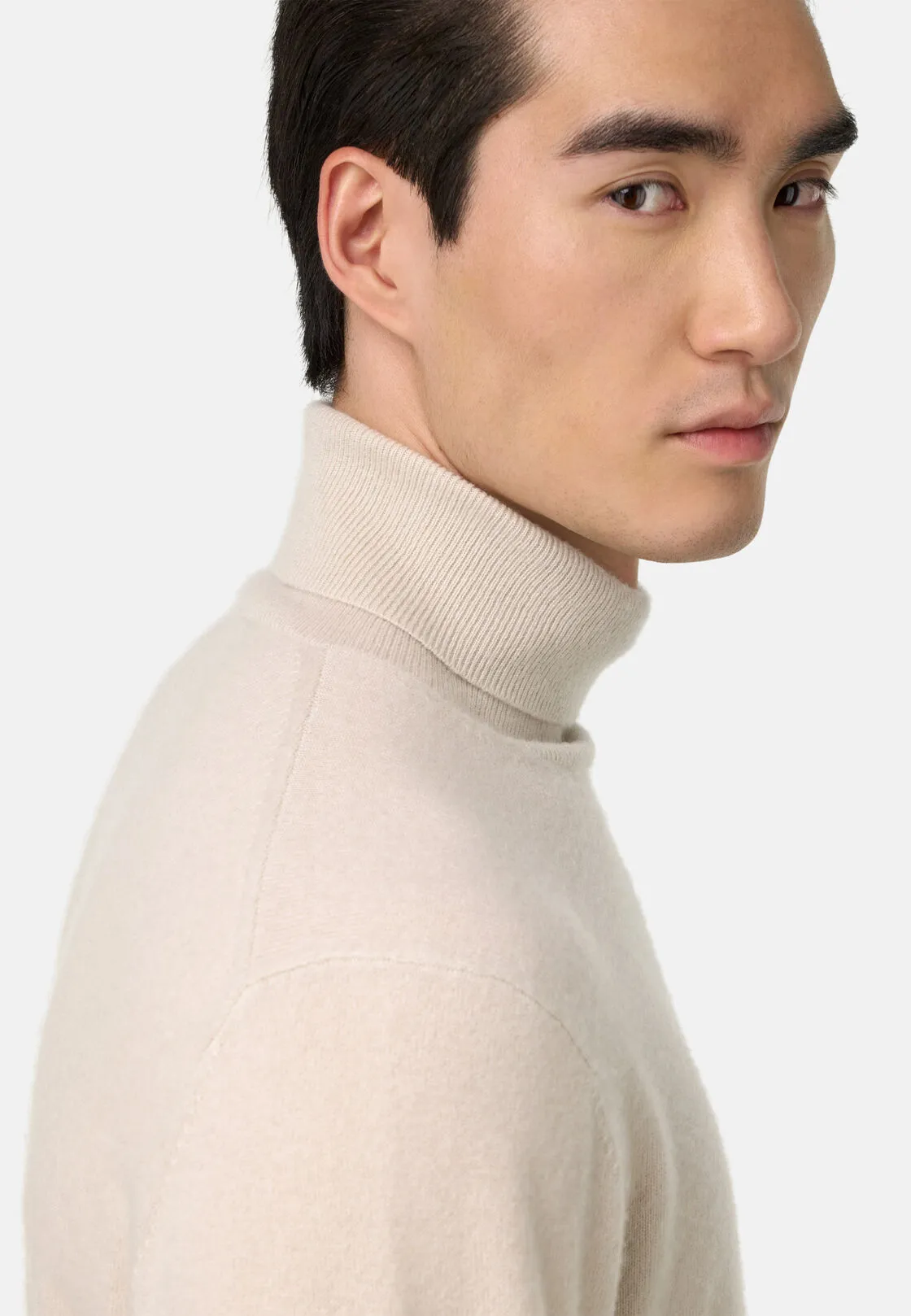 Boggi, Maglia Dolcevita In Cashmere, Uomo, Ghiaccio, Taglia: L - immagine 4