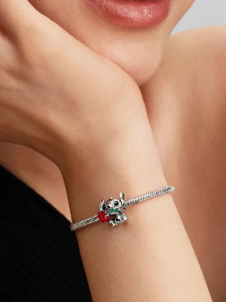PANDORA Charm 794378C01 Stitch rose crystal - immagine 3
