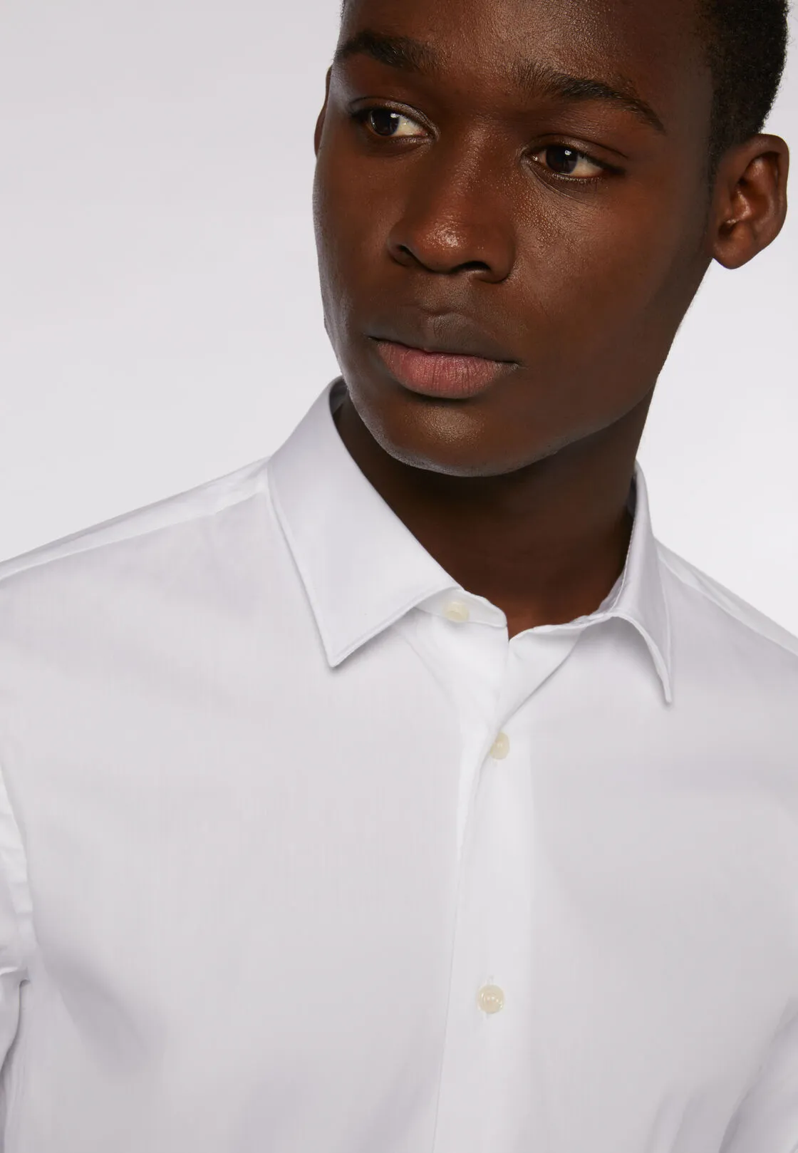Boggi, Camicia Bianca In Cotone Elasticizzato Slim Fit, Uomo, Bianco, Taglia: 38 - immagine 4