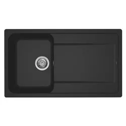 Lavello 1 vasca (86x50cm) LIFE 400 Nero Opaco LG240040 - immagine 1