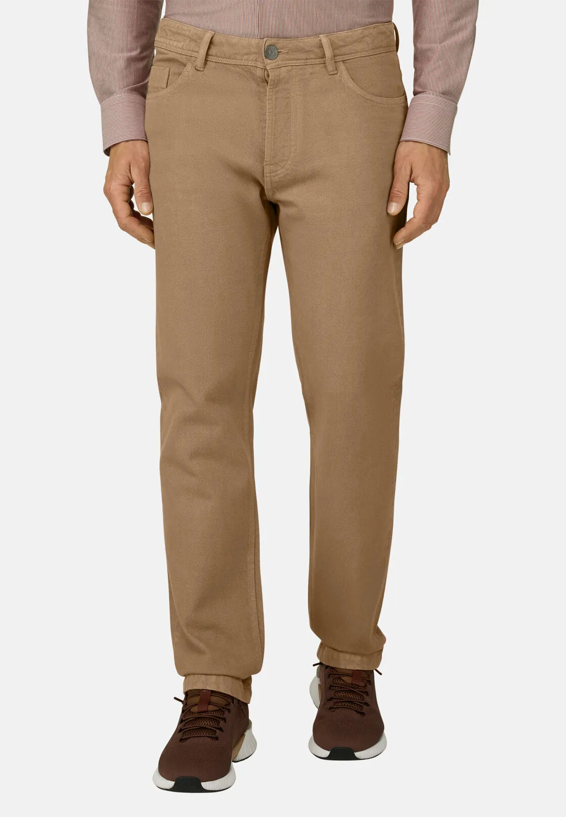 Boggi, Jeans In Denim Elasticizzato, Uomo, Taupe, Taglia: 38 - immagine 1