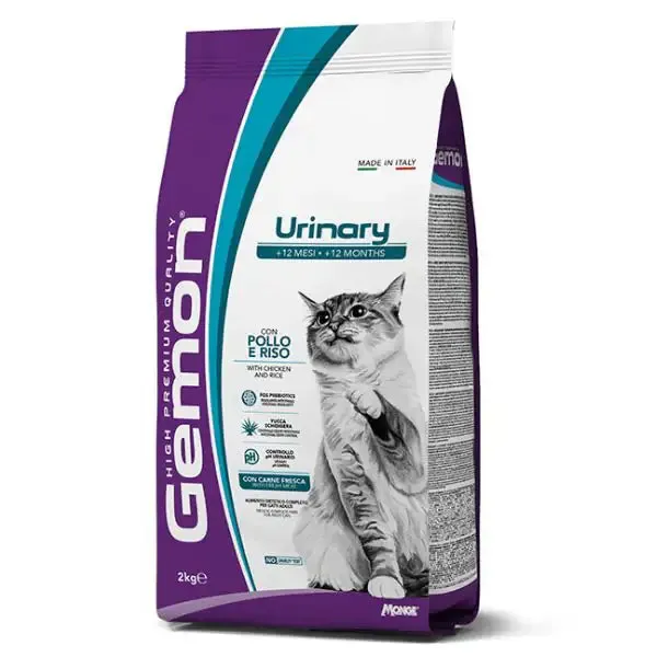 Monge Gemon Cat Urinary con Pollo e Riso 2 kg - Croccantini per gatti - immagine 1