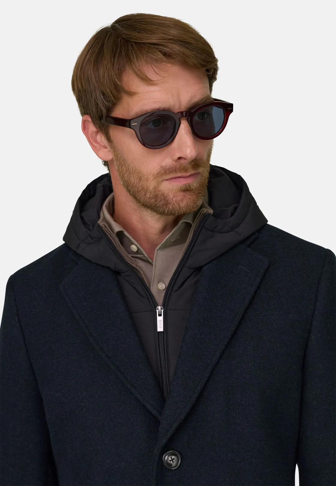 Boggi, Cappotto Mono Petto In Misto Lana, Uomo, Navy, Taglia: 56 - immagine 3