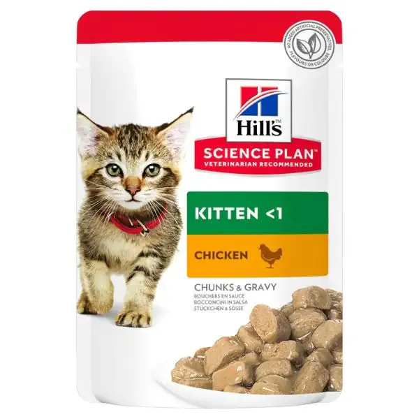 Hill's Science Plan Kitten Alimento per gattini 85 gr Pollo - confezione da 12 pezzi - Cibo umido per gatti - immagine 1