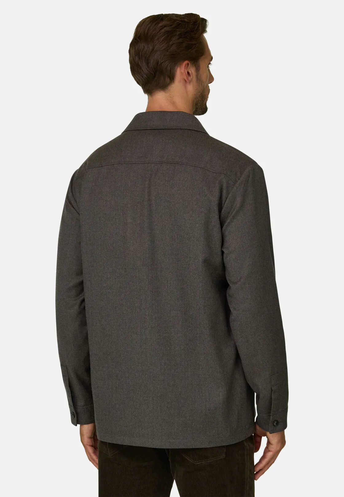 Boggi, Giacca Camicia In Flanella, Uomo, Taupe, Taglia: XXL - immagine 4